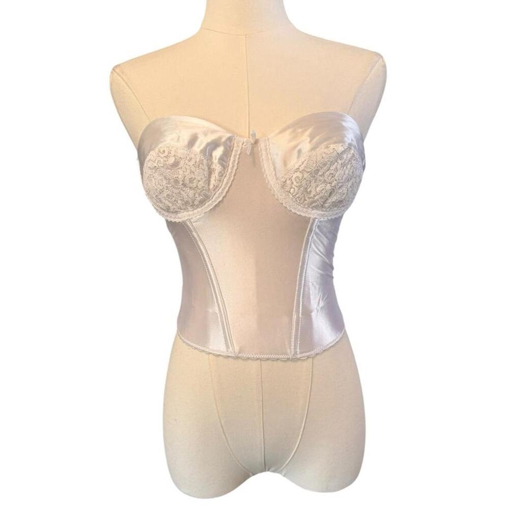 Rendezvous maidenform white‎ satin corset